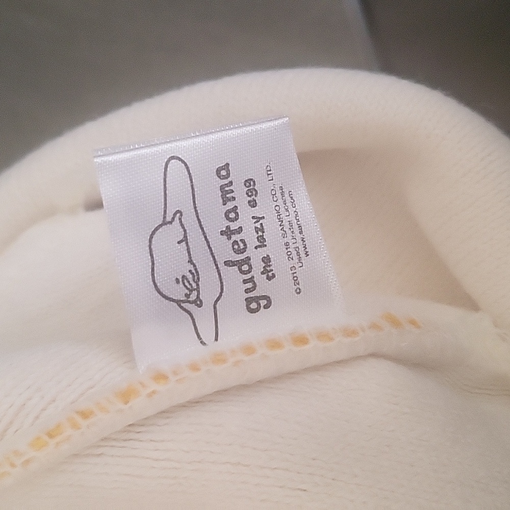 Sanrio Gudetama Cream Plush Beanie Nwot
